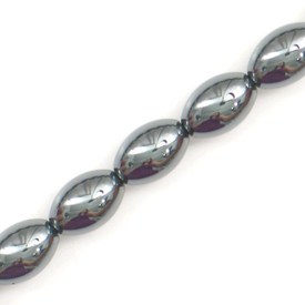 A-1112-1214 - Semi-precious Stone Bead Oval 8X12MM Hematite 16'' String A-1112-1214,Beads,Stones,Oval,Bead,Natural,Semi-precious Stone,8X12MM,Oval,Grey,China,16'' String,Hematite,montreal, quebec, canada, beads, wholesale