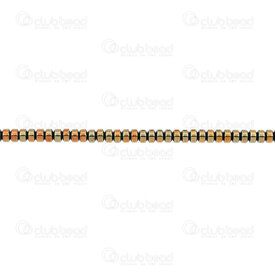 1112-1220-0302 - Semi Precious Stone Bead Spacer 2x3mm 1mm hole AB Gold Mix 15in String 1112-1220-0302,C,montreal, quebec, canada, beads, wholesale