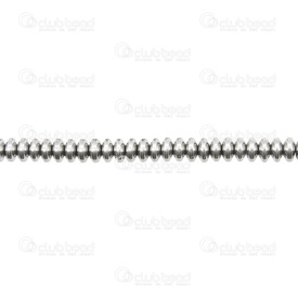 1112-1220-WH - semi precious stone bead hematite rondell 4mm 16” nickel 1112-1220-WH,pierre fine hematite bille ronde,montreal, quebec, canada, beads, wholesale