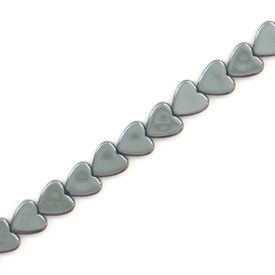A-1112-1252 - Semi-precious Stone Bead Heart 6MM Hematite 15.5'' String A-1112-1252,6mm,Natural,16'' String,Bead,Natural,Semi-precious Stone,6mm,Heart,Heart,Grey,China,16'' String,Hematite,montreal, quebec, canada, beads, wholesale