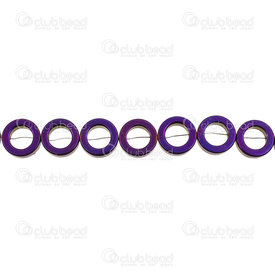 1112-1288-122 - Semi-precious Stone Bead Ring 12mm Hematite Metalic Purple 15.5'' String (app32pcs) 1112-1288-122,Bead,Natural,Semi-precious Stone,12mm,Round,Ring,Antique Brass,China,15.5'' String (app32pcs),Hematite,montreal, quebec, canada, beads, wholesale