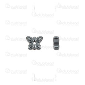 1112-130313-06 - Pierre Fine Bille Papillon 5x6x2mm Hematite Trou 0.8mm Naturel Corde 15.5pouces 1112-130313-06,Billes,Pierres,montreal, quebec, canada, beads, wholesale