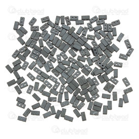 1112-130502-04M - Pierre Fine Bille Rectangle 4x2x2mm Hematite 2 trous 0.5mm Naturel Mat Corde 15pouces 1112-130502-04M,Billes,Pierres,Hématite,montreal, quebec, canada, beads, wholesale