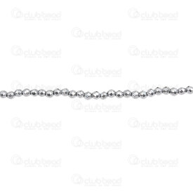 1112-130601-02WH - Semi-precious Stone Bead Round Faceted 2mm Hematite 0.8mm Hole Nickel 15.5" string 1112-130601-02WH,Beads,Stones,Hematite,montreal, quebec, canada, beads, wholesale