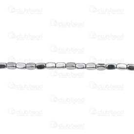 1112-1348-0502 - Semi-precious Stone Bead Rounded Rectangle 4.5x3mm Hematite Silver 15.5'' String 1112-1348-0502,15.5'' String,Bead,Natural,Semi-precious Stone,5X3MM,Rounded Rectangle,Antique Brass,China,15.5'' String,Hematite,montreal, quebec, canada, beads, wholesale