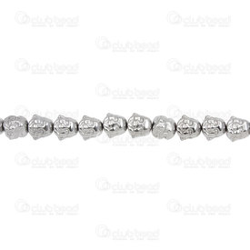 1112-1358-WH - Semi-precious Stone Bead Buddha Head 8x8mm Hematite Silver 16" String (app50pcs) 1112-1358-WH,Beads,Bead,Natural,Semi-precious Stone,8X8MM,Buddha Head,Silver,China,16" String (app50pcs),Hematite,montreal, quebec, canada, beads, wholesale