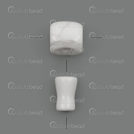 1112-1501-22 - Semi precious stone guru bead set 11.5mm white Howlite 2sets 1112-1501-22,Beads,Guru,montreal, quebec, canada, beads, wholesale