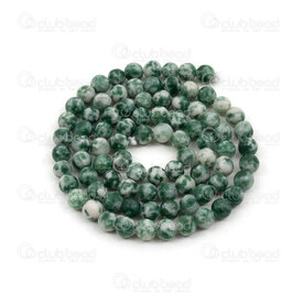 1112-1709-4mm - Natural Semi Precious Stone Bead Green Spot Jasper Round 4mm 0.5mm Hole 15" string 1112-1709-4mm,montreal, quebec, canada, beads, wholesale