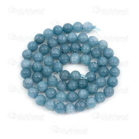 1112-1710-6mm - Bille de Pierre Fine Naturelle Jade Mashan Aiguemarine Teint Rond 6mm Trou 0.8mm Corde de 15po 1112-1710-6mm,Pierre Aiguemarine,montreal, quebec, canada, beads, wholesale