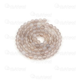 1112-1713-4mm - Natural Semi Precious Stone Bead Grey Agate B Grade Round 4mm 0.5mm Hole 15.5" String 1112-1713-4mm,1112-,montreal, quebec, canada, beads, wholesale