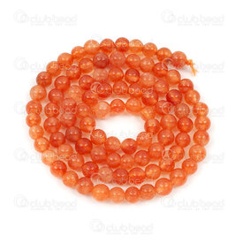 1112-1714-2-4mm - Bille de Pierre Fine Naturelle Jade Mashan Orange Opaque Teint Rond 4mm Trou 0.5mm Corde de 15po 1112-1714-2-4mm,montreal, quebec, canada, beads, wholesale