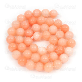1112-1714-8mm - Natural Semi Precious Stone Bead Mashan Jade Opaque Peach Dyed Round 8mm 0.8mm Hole 15.5" String 1112-1714-8mm,montreal, quebec, canada, beads, wholesale