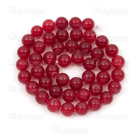 1112-1715-3-8mm - Bille de Pierre Fine Naturelle Jade Mashan Rouge Framboise Teint Rond 8mm Trou 0.8mm Corde de 15po !QUANTITE LIMITEE! 1112-1715-3-8mm,montreal, quebec, canada, beads, wholesale