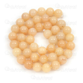 1112-1717-8mm - Bille de Pierre Fine Naturelle Jade Mashan Jaune Pale Opaque Teint Rond 8mm Trou 0.8mm Corde de 15po 1112-1717-8mm,pierre jade jaune,montreal, quebec, canada, beads, wholesale