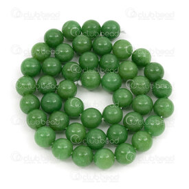 1112-1720-8mm - Bille de Pierre Fine Naturelle Jade Mashan Vert Moyen Opaque Teint Rond 8mm Trou 0.8mm Corde de 15po 1112-1720-8mm,medium,montreal, quebec, canada, beads, wholesale