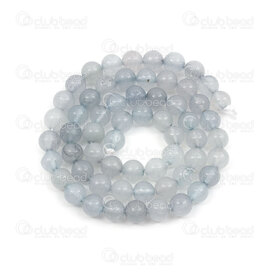 1112-1731-6mm - Natural Semi Precious Stone Bead Mashan Jade Light Blue-Grey Dyed Round 6mm 0.8mm Hole 15in String 1112-1731-6mm,pierre fine bleu rond 6mm,montreal, quebec, canada, beads, wholesale