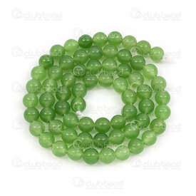 1112-1733-6mm - Natural Semi Precious Stone Bead Mashan Jade Green Dyed Round 6mm 0.8mm Hole 15in String 1112-1733-6mm,green bead 8mm,montreal, quebec, canada, beads, wholesale