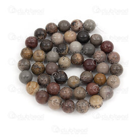 1112-1742-8mm - Natural Semi Precious Stone Bead Flower Jasper Round 8mm 0.8mm hole 15.5\" String 1112-1742-8mm,Bille fleur,montreal, quebec, canada, beads, wholesale