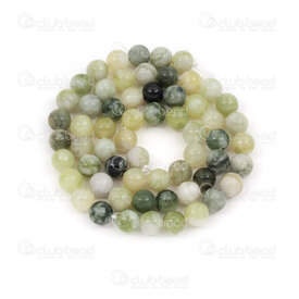 1112-1748-6mm - Bille de Pierre Fine Naturelle Prestige Jade Qing Hua Rond 6mm Trou 0.8mm Corde de 15.5 Pouces 1112-1748-6mm,Jade naturel 6mm,montreal, quebec, canada, beads, wholesale