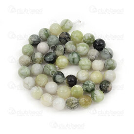 1112-1748-8mm - Natural Semi Precious Stone Bead Prestige Qing Hua Jade Round 8mm 0.8mm Hole 15.5\" String 1112-1748-8mm,qing,montreal, quebec, canada, beads, wholesale