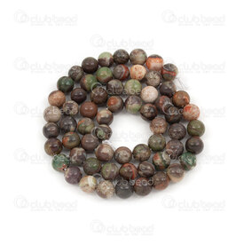 1112-1749-6mm - Natural Semi Precious Stone Bead Prestige Chohua Jasper Round 6mm 0.8mm Hole 15.5\" String 1112-1749-6mm,jaspe 6mm,montreal, quebec, canada, beads, wholesale