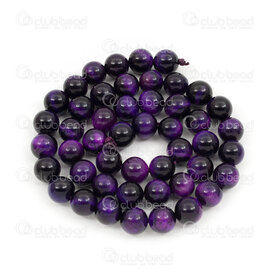 1112-1754-8mm - Natural Semi Precious Stone Bead Prestige Purple Tiger Eye Dyed Round 8mm 0.8mm Hole 15in String 1112-1754-8mm,Natural Semi Precious Stone Bead Tiger Eye Round,montreal, quebec, canada, beads, wholesale