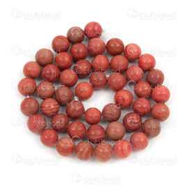 1112-1755-8MM - Reconstructed Semi Precious Stone Bead Rhodochrosite Round 8mm 0.8mm Hole 15.5" String 1112-1755-8MM,Gold Filled,montreal, quebec, canada, beads, wholesale