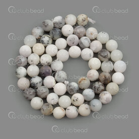 1112-1756-6mm - Natural Semi Precious Stone Bead Prestige White Opal Round 6mm 0.8mm Hole 15.5" String 1112-1756-6mm,Gold Filled,montreal, quebec, canada, beads, wholesale