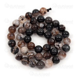 1112-1770-8mm - Bille de Pierre Fine Naturelle Premium Agate Fleur Cerisier Noir Rond 8mm Trou 0.8mm Corde 15po (env48pcs) 1112-1770-8mm,Billes,Rond,Bille,Premium,Naturel,Natural Semi-Precious Stone,8MM,Rond,Rond,Brun,0.8mm Hole,Chine,15in String (app48pcs),Black Cherry Blossom Agate,montreal, quebec, canada, beads, wholesale