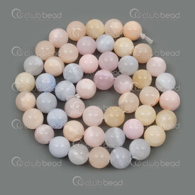 1112-1777-8mm - Natural Semi Precious Stone Bead Jade Morganite Dyed Round 8mm 0.8mm hole 15in String (app.58pcs) 1112-1777-8mm,corde,montreal, quebec, canada, beads, wholesale