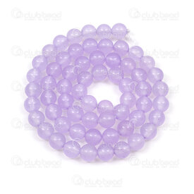 1112-1778-6mm - Bille de Pierre Fine Naturelle Jade Mashan Lavende Pale Teint Rond 6mm Trou 0.8mm Corde 15po 1112-1778-6mm,1112,montreal, quebec, canada, beads, wholesale