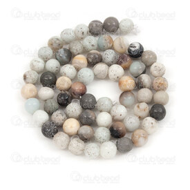 1112-1784-6mm - Natural Semi Precious Stone Bead Mix Agate Round 6mm 0.8mm Hole 15in String 1112-1784-6mm,Agate 6mm,montreal, quebec, canada, beads, wholesale