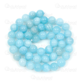 1112-1789-8mm - Bille de Pierre Fine Naturelle Jade Mashan Bleu Ciel Teint Rond 8mm Trou 0.8mm Corde de 15po 1112-1789-8mm,MASHA,montreal, quebec, canada, beads, wholesale