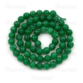 1112-1793-1-6mm - Natural Semi Precious Stone Bead Green Chalcedony Dyed Round 6mm 0.8mm hole 15in String 1112-1793-1-6mm,5.0,montreal, quebec, canada, beads, wholesale