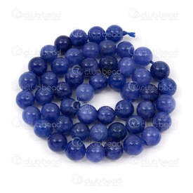 1112-1793-3-8mm - Natural Semi Precious Stone Bead Royal Blue Chalcedony Dyed Round 8mm 0.8mm hole 15in String 1112-1793-3-8mm,SS,montreal, quebec, canada, beads, wholesale