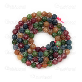 1112-1793-4mm - Bille de Pierre Fine Naturelle Calcedoine Couleur Mix Rond 4mm Trou 0.5mm Corde 15po 1112-1793-4mm,Gamme régulière,Billes rondes,montreal, quebec, canada, beads, wholesale