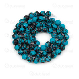 1112-1794-6mm - Bille de Pierre Fine Reconstitue Turquoise Xinjiang Rond 6mm Trou 0.5mm Corde 15po 1112-1794-6mm,montreal, quebec, canada, beads, wholesale