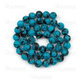 1112-1794-8mm - Bille de Pierre Fine Reconstitue Turquoise Xinjiang Rond 8mm Trou 0.5mm Corde 15po 1112-1794-8mm,montreal, quebec, canada, beads, wholesale