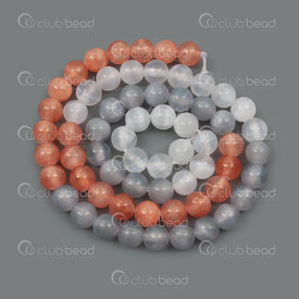 1112-1797-6mm - Natural Semi Precious Stone Bead Prestige Selenite Mix Dyed Color Round 6mm 0.8mm hole 15in String 1112-1797-6mm,String,montreal, quebec, canada, beads, wholesale