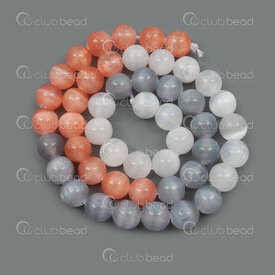 1112-1797-8mm - Natural Semi Precious Stone Bead Prestige Selenite Mix Dyed Color Round 8mm 0.8mm hole 15in String 1112-1797-8mm,String,montreal, quebec, canada, beads, wholesale
