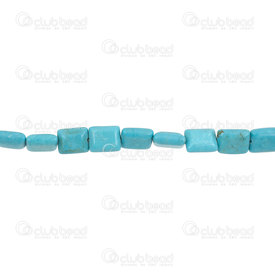 1112-240102-10 - pierre Fine Bille Rectangle Turquoise Bleu Reconstitue 10x8mm Corde 16pouces (approx.30pcs) 1112-240102-10,montreal, quebec, canada, beads, wholesale