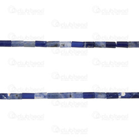 1112-240107-0402 - Bille de Pierre Fine Naturelle Tube Sodalite 4x2.5mm Trou 0.8mm Corde 15po !QUANTITE LIMITEE! 1112-240107-0402,d*,montreal, quebec, canada, beads, wholesale