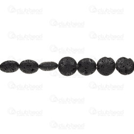 1112-240115-1202 - Bille de Pierre Volcanique Pastille 10x6mm Trou 1mm Corde 15po (approx 30pcs) 1112-240115-1202,montreal, quebec, canada, beads, wholesale