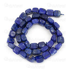 1112-240201-0802 - Bille de Pierre Fine Naturelle Lapis Lazuli Carre 8-10x9mm Teint Trou 0.8mm Corde 15po Brézil 1112-240201-0802,Lapis Lazuli,montreal, quebec, canada, beads, wholesale