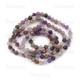 1112-240601-3.522 - Natural Semi Precious Stone Bead Premium Purple Fluorite Faceted Round 3.5mm 0.5mm Hole 15 String 1112-240601-3.522,fs,montreal, quebec, canada, beads, wholesale