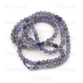1112-240601-3.52B - Natural Semi-Precious Stone Bead Premium Tanzanite B Grade Faceted Round 3.5mm 0.5mm Hole 15.5in String (app130pcs) Tanzania 1112-240601-3.52B,String,montreal, quebec, canada, beads, wholesale