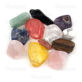 1112-2600-20MIX - Pierre Fine Naturelle Sans Trou Pierre Assortie Forme Libre (approx. 15x20mm) 100gr 1112-2600-20MIX,montreal, quebec, canada, beads, wholesale