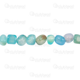 1112-9050-12 - Semi Precious Stone Bead Big Nugget Blue Agate approx. 11x11mm various shape and size 14" ' string 1112-9050-12,Beads,Stones,montreal, quebec, canada, beads, wholesale