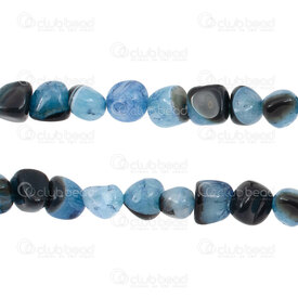 1112-9050-14 - Semi precious stone Bead Big Nugget Denim Blue Agate Assorted Sizes and Shapes 14'' String 1112-9050-14,montreal, quebec, canada, beads, wholesale