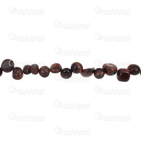 1112-9053-06 - Semi Precious Stone Bead Small Free form Red Tiger Eye Assorted shape and size 14'' string 1112-9053-06,montreal, quebec, canada, beads, wholesale